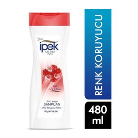 İpek Boyalı Saçlar İçin 2'si 1 Arada Gül Özlü 2x480 ml Şampuan