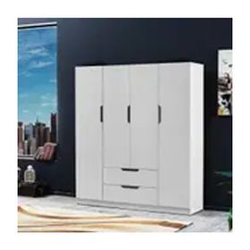 İpek Mobilya Fulya 160 cm Beyaz 4 Kapaklı 2 Çekmeceli Dolap