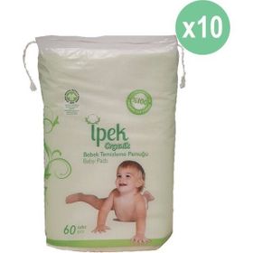 İpek Organik 10x60'lı Bebek Temizleme Pamuğu