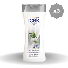 İpek Zayıf ve Koparak Dökülen Saçlar İçin Bitki Özlü 3x480 ml Şampuan