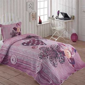 İpekçe Home Elegant Baskılı Tek Kişilik Yatak Örtüsü Takımı