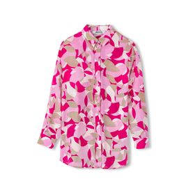 İpekyol IW6230025044 Pembe Desenli Oversize Kadın Gömlek