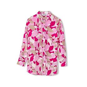 İpekyol IW6230025044 Pembe Desenli Oversize Kadın Gömlek