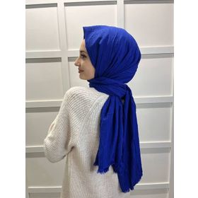 İpekyolu 00380 Koyu Saks Viva Crush Pamuklu Şal
