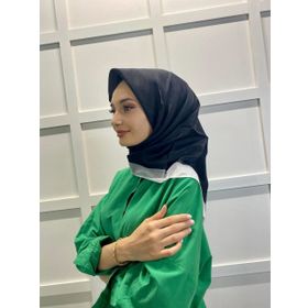 İpekyolu 00618 Siyah Piramit Kehribar Simli Şeritli Tek Renk Eşarp