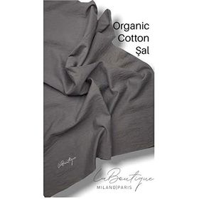 İpekyolu Antrasit La Boutıque Organıc Cotton Şal