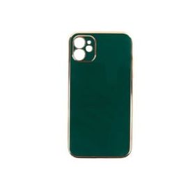 İphone 11 Kamera Korumalı Altın Kenar Tasarım Silikon Kılıf