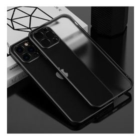 İphone 11 Pro Max 6.5 İnç Renkli Kenar Şeffaf Kamera Korumalı Kılıf
