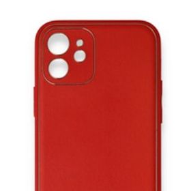 Iphone 12 Kırmızı Mini Coco Deri Silikon Kapak Kılıf