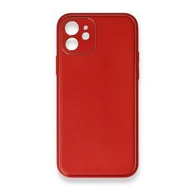 Iphone 12 Kırmızı Mini Coco Deri Silikon Kapak Kılıf
