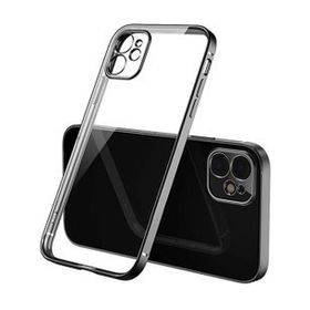 İphone 12 Mini 5.4 İnç Renkli Kenar Şeffaf Kamera Korumalı Kılıf