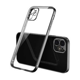 İphone 12 Mini 5.4 İnç Renkli Kenar Şeffaf Kamera Korumalı Kılıf