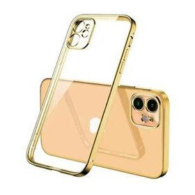 İphone 12 Mini 5.4 İnç Renkli Kenar Şeffaf Kamera Korumalı Kılıf