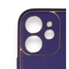 Iphone 12 Mor Mini Coco Deri Silikon Kapak Kılıf