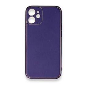 Iphone 12 Mor Mini Coco Deri Silikon Kapak Kılıf