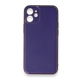 Iphone 12 Mor Mini Coco Deri Silikon Kapak Kılıf