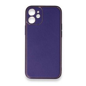 Iphone 12 Mor Mini Coco Deri Silikon Kapak Kılıf