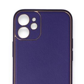 Iphone 12 Mor Mini Coco Deri Silikon Kapak Kılıf