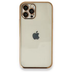 İphone 12 Pro Max Razer Lensli Silikon Gold Kılıf