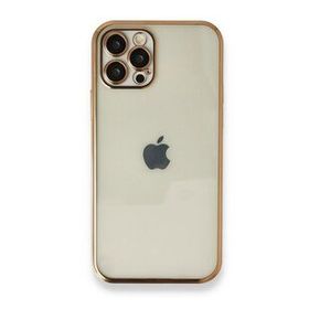 İphone 12 Pro Max Razer Lensli Silikon Gold Kılıf