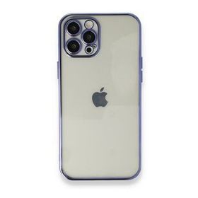 iPhone 12 Pro Max Razer Lensli Silikon - Mor Cep Telefonu Kılıfı