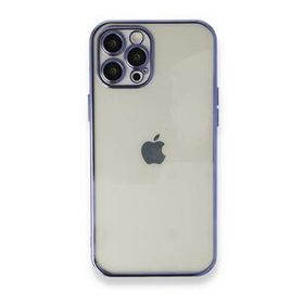 iPhone 12 Pro Max Razer Lensli Silikon - Mor Cep Telefonu Kılıfı