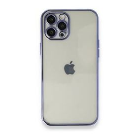 iPhone 12 Pro Max Razer Lensli Silikon - Mor Cep Telefonu Kılıfı