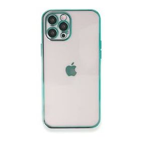 iPhone 12 Pro Max Razer Lensli Silikon - Yeşil Cep Telefonu Kılıfı