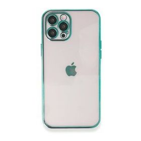 iPhone 12 Pro Max Razer Lensli Silikon - Yeşil Cep Telefonu Kılıfı