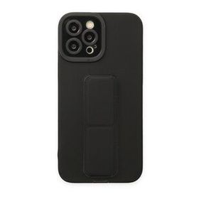 Iphone 12 Pro Max Siyah Mega Standlı Silikon Kılıf