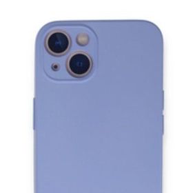 iPhone 13 Nano İçi Kadife Silikon - Lila Cep Telefonu Kılıfı