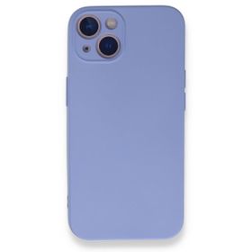 iPhone 13 Nano İçi Kadife Silikon - Lila Cep Telefonu Kılıfı