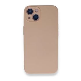 iPhone 13 Nano İçi Kadife Silikon - Pudra Cep Telefonu Kılıfı