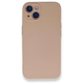 iPhone 13 Nano İçi Kadife Silikon - Pudra Cep Telefonu Kılıfı