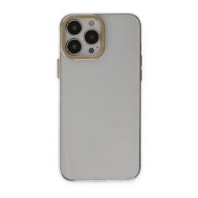 iPhone 13 Pro Anka PC Sert Metal - Şeffaf Cep Telefonu Arka Kapak