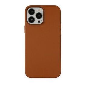iPhone 13 Pro Asya Deri Silikon - Kahverengi Cep Telefonu Kılıfı