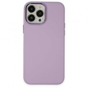 iPhone 13 Pro Asya Deri Silikon - Lila Cep Telefonu Kılıfı
