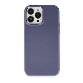 iPhone 13 Pro Asya Deri Silikon - Mor Cep Telefonu Kılıfı