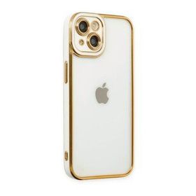 iPhone 14 Liva Lens Silikon - Beyaz Cep Telefonu Kılıfı
