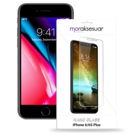 iPhone 6 Plus 6S Plus 6D Ekran Koruyucu Uyumlu Kırılmaz Cam