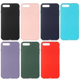 İphone 7 Plus Mat Temperli Cam Silikon Kılıf