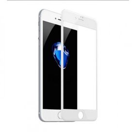 iPhone 8 Plus 3D 5D Beyaz Ekran Koruyucu Uyumlu Kırılmaz Cam