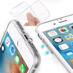 iPhone X 6 7 8 Plus şarj Kulaklık Tıpalı şeffaf Uyumlu Silikon Kılıf