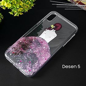 iPhone X XS 3D Diamond Elbise Şeffaf Uyumlu Silikon Kılıf