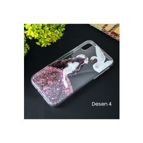 iPhone X XS 3D Diamond Elbise Şeffaf Uyumlu Silikon Kılıf