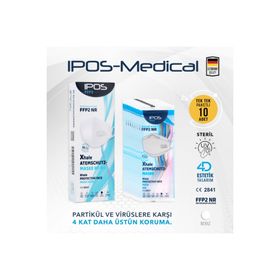 Ipos Kf94 10 Adet Kore Tipi Ffp2 Beyaz Maske
