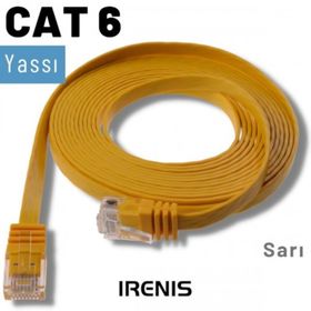 IRENIS CAT6 7.5 m Yassı RJ45 Ethernet Kablosu