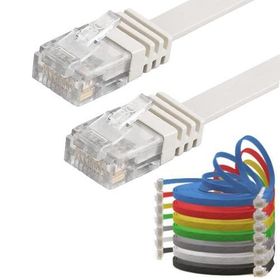 IRENIS CAT6 Beyaz 5 m Yassı Ethernet Network Lan İnternet Kablosu