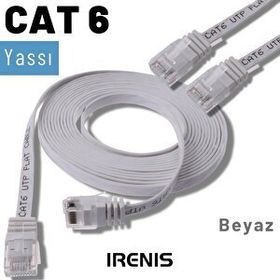IRENIS CAT6 Beyaz 5 m Yassı Ethernet Network Lan İnternet Kablosu