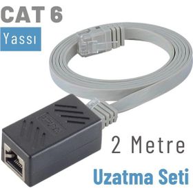 IRENIS CAT6 Gri 2 mt Yassı Ethernet Kablosu